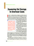 Squeezing Out Savings In Overhead Costs - …