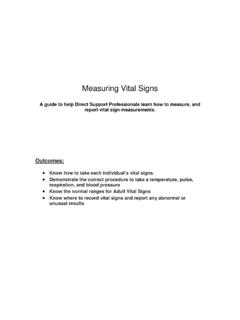 Measuring Vital Signs - Community Mental Health for ...