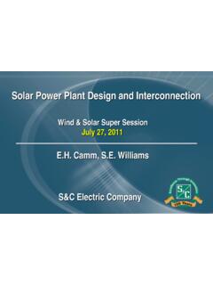 Solar Power Plant Design and Interconnection