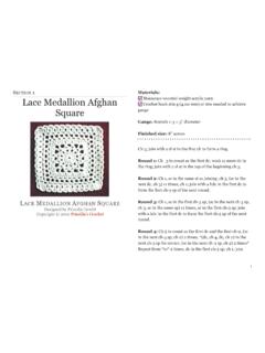 Lace Medallion Afghan Square - Priscilla's Crochet