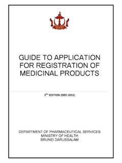 Guide to Application for Registration of Medicinal Products