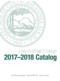 Lees-McRae College 2017–2018 Catalog