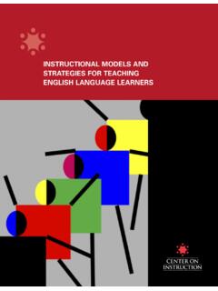INSTRUCTIONAL MODELS AND STRATEGIES FOR …