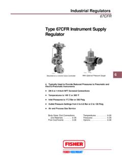 Type 67CFR Instrument Supply Regulator