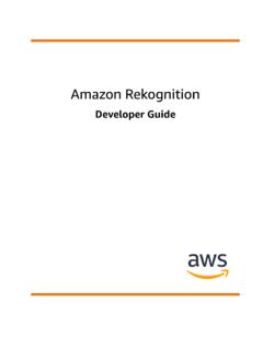 Amazon Rekognition - Developer Guide