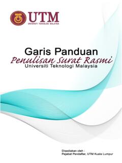 PENULISAN SURAT RASMI | 5 - Universiti Teknologi Malaysia