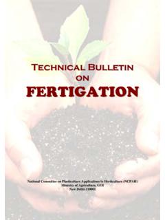 Technical Bulletin on FERTIGATION - NCPAH INDIA