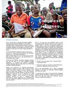 Congolese refugees - UNHCR