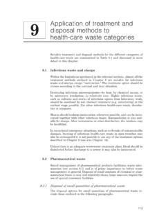 Application of treatment and disposal methods 9 ...