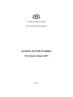 BANKING SECTOR IN SERBIA First Quarter Report 2017