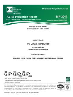 ICC-ES Evaluation Report ESR-2047