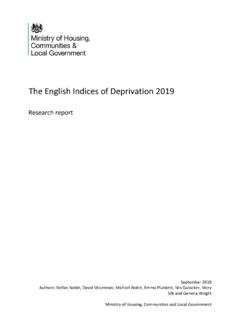 The English Indices of Deprivation 2019 - GOV.UK