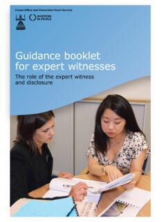 Guidance booklet for expert witnesses - Crown Office and ...