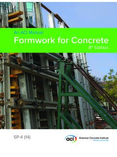 An ACI Manual Formwork for Concrete