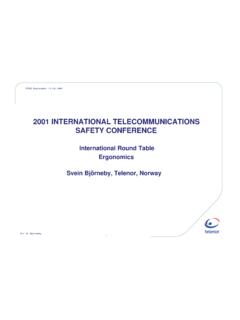 2001 INTERNATIONAL TELECOMMUNICATIONS SAFETY …