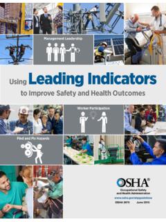 Using Leading Indicators to Improve Safety and Health …