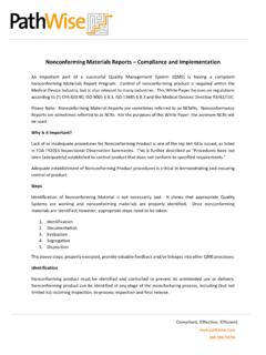 White Paper Nonconforming Materials Reports – Compliance ...