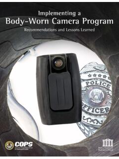 Implementing a Body-Worn Camera Program - Justice