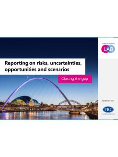 Reporting on risks, uncertainties, opportunities and scenarios