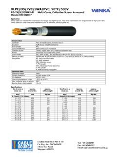 XLPE/OS/PVC/SWA/PVC 90&#176;C/500V - Cable Source