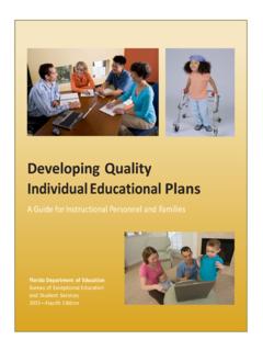 Developing Quality Individual Educational Plans