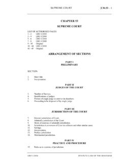 Supreme Court Act - The Bahamas