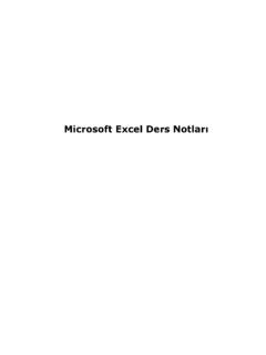 Microsoft Excel Ders Notları - matematik.fef.duzce.edu.tr