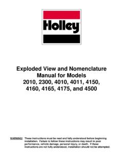 Exploded View and Nomenclature Manual for Models 2010 ...
