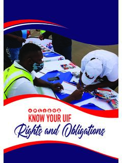 KNOW YOUR UIF Rights and Obligations