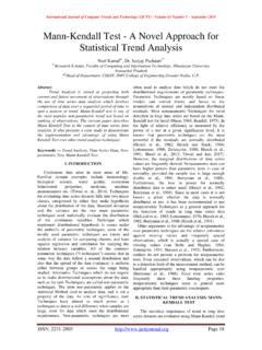 Mann-Kendall Test - A Novel Approach for Statistical Trend ...