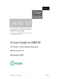 iSBEM User Guide v4.1.e dev03 - uk-ncm.org.uk