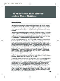 The AP Literature Exam Section I: Multiple-Choice Questions