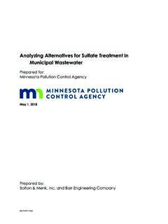 Analyzing Alternatives for Sulfate Treatment in Municipal ...