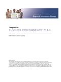 Template for BUSINESS CONTINGENCY PLAN
