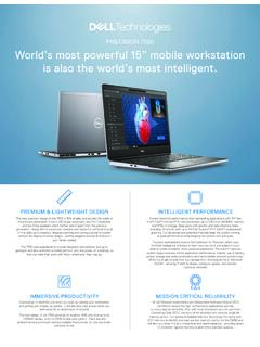 PRECISION 7550 World’s most powerful 15” mobile ...