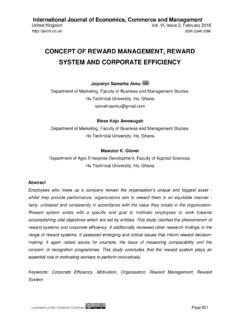 CONCEPT OF REWARD MANAGEMENT, REWARD SYSTEM …