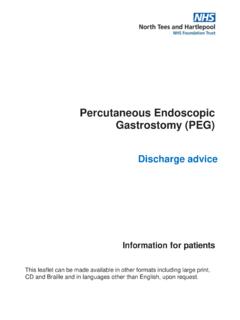Percutaneous Endoscopic Gastrostomy (PEG)