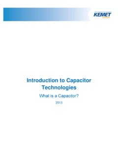 Introduction to Capacitor Technologies - KEMET