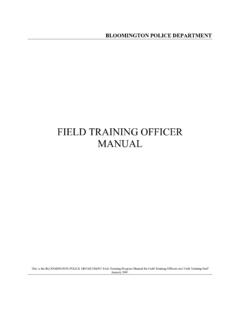 FIELD TRAINING OFFICER MANUAL - LEOtrainer