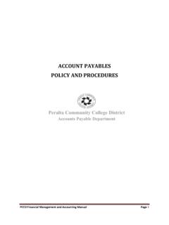 ACCOUNT PAYABLES POLICY AND PROCEDURES - Peralta …