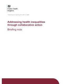Addressing health inequalities through collaborative ...