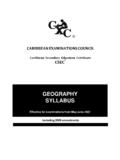 Geography - Caribbean Examinations Council