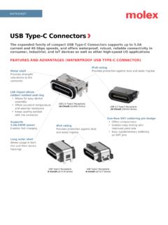 USB Type-C Connectors - Molex