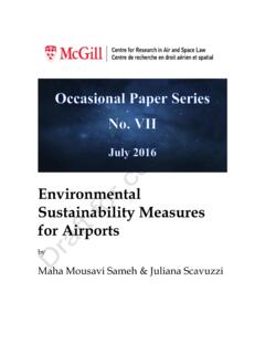 Environmental Sustainability Measures for Airports