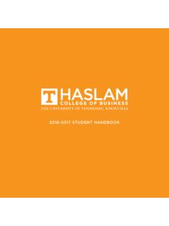 2016-2017 STUDENT HANDBOOK - Haslam College of Business