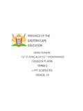 PROVINCE OF THE EASTERN CAPE EDUCATION - …