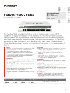 FortiGate 1500D Series Data Sheet