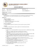 JOB DESCRIPTION - Socorro Independent School District