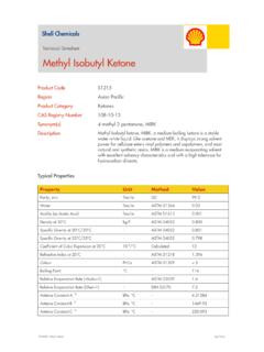 Methyl Isobutyl Ketone - Shell