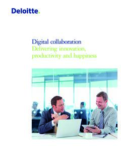 Digital collaboration Delivering innovation, productivity ...
